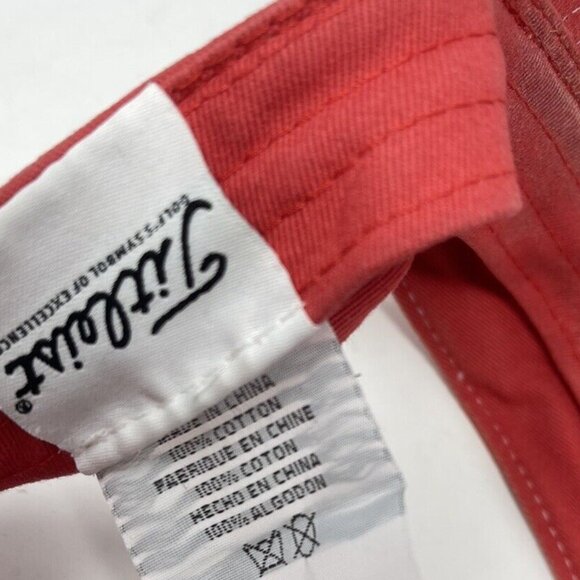 Titleist Pro V1 Red Adjustable Embroidered Golf Visor Cap Hat - Picture 2 of 12